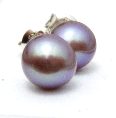 Purple \'Baby\' Ming Pearl Earrings